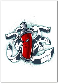 Fotografie imprimată pe sticlă graffiti