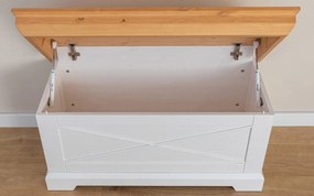 Băncuță lemn masiv cu Ladă Iris II, 95 × 42 × 50 cm