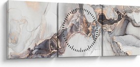 Tablou - Imitație de marmură (cu ceas) (90x30 cm)