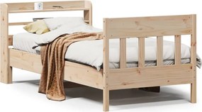 vidaXL Cadru pat fără saltea, 90x190 cm, lemn masiv de pin
