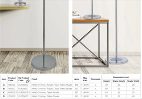 Lampadar / Lampa de podea moderna Carter EU7550CC SRT