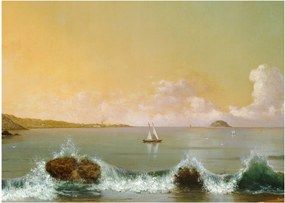 Tablou - Martin Johnson Heade, Rio de Janeiro Bay, reproducere (70x50 cm)