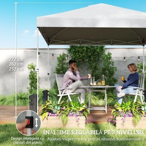 Outsunny Pavilion 3x3 m Pop-Up cu Buzunare, UPF 50+, cu Saci de Nisip și Geantă cu Roți | Aosom Romania