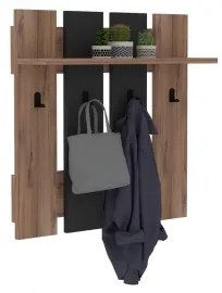 Cuier de perete MITA 70x70 cm antracit/maro