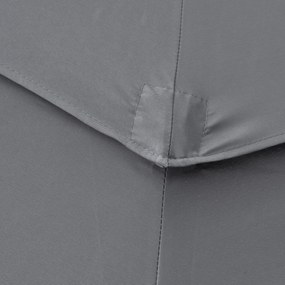 Outsunny Umbrelă de grădină exterioară umbrelă inclinabilă Ø 2,85 x 2,5 m cu manivelă, 2 deschideri, pânză 180 g/m², anti-UV, gri | Aosom Romania