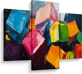 Tablou - Cuburi colorate (90x60 cm)