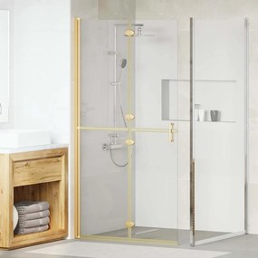 vidaXL Perete de duș Walk-In Auriu 90 x 6.5 x 190 cm