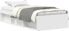 vidaXL Cadru pat, alb, 100x200 cm