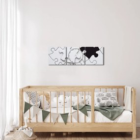 Tablou cu puzzle (cu ceas) (90x30 cm)