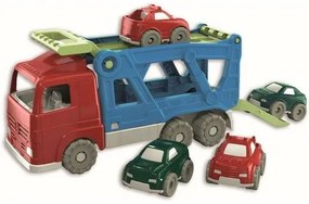 Transportor de mașini cu 4 mașini și rampe, 49 cm