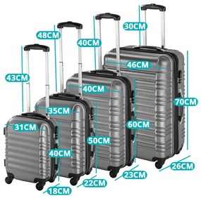 Set de 4 trolere cabina-gri