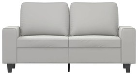 Canapea cu 2 locuri, gri deschis, 120 cm, tesatura microfibra Gri deschis, 154 x 77 x 80 cm
