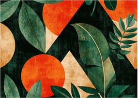 Tablou pe sticlă - Motive naturale geometrice II. (70x50 cm)
