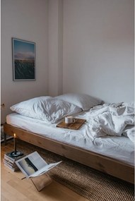 Pat matrimonial maro din lemn de pin cu somieră 160x200 cm Core – Karup Design