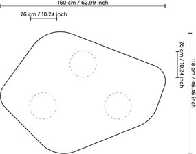 Masuta din fibra de sticla design LUX Matiz