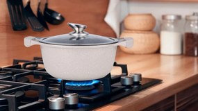 Set oale marmorate cu capace 10 piese Royalty Line BS1010M, bej