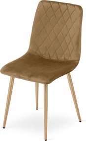 Scaun de catifea maro TURIN