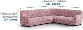 Gaico Huse bielastice BRILLANTE bordo colţar (l. 350 - 530 cm)