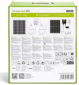 Lustră LED solară cu senzor Aigostar 2xLED/70W/12V 12000 mAh 6500K d. 12 cm