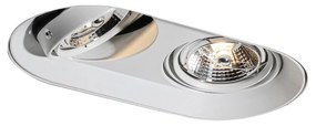 Spot rotund incastrat alb GU10 70mm 2 lumini - Hubs