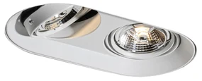 Spot rotund incastrat alb GU10 70mm 2 lumini - Hubs