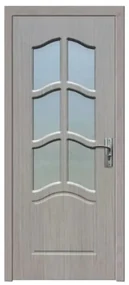 Usa Interior din MDF Novo Doors ND109, Cadru din Lemn Masiv, Geam Sablat, KIT COMPLET, Toc , Manere si balamale incluse (Culoare: Stejar Deschis,