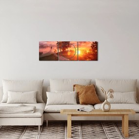 Tablou - Jamnik, Slovenia (cu ceas) (90x30 cm)