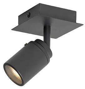 Spotlight modern pentru baie negru pătrat IP44 - Ducha