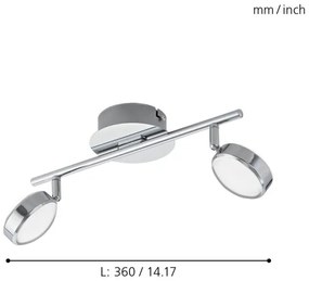 Eglo 95629 - LED Lampa spot SALTO 2xLED/5,4W/230V