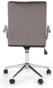 Scaun ergonomic de birou din catifea gri, TORNE 4 VELVET