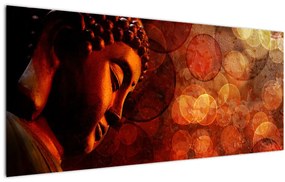 Tablou - Buddha în nuanțe roșii (120x50 cm)