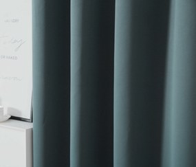 Draperie albastru-verde OXFORD 140x250 cm Agatat: Inele metalice