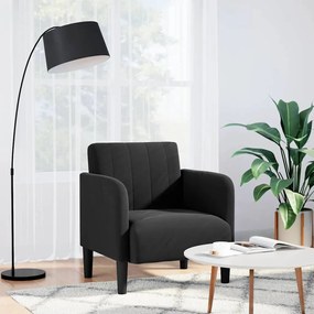 vidaXL Canapea Scaun cu Cotiere Negru 54 cm Catifea