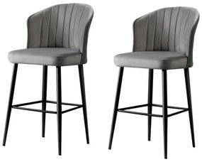 Set de scaune de bar Rubi Grey, 2 buc., 2 buc.