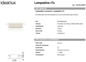 Bec LED dimabil, R7s SMD 14W 1650lm 4000K cri80 dimm
