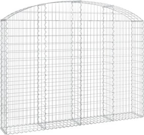 vidaXL Coș gabion arcuit 200x30x140/160 cm fier galvanizat