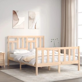 3193141 vidaXL Cadru de pat cu tăblie, 140x200 cm, lemn masiv