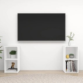 Comode TV, 2 buc., alb, 72x35x36,5 cm , PAL 2, Alb, 72 x 35 x 36.5 cm