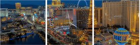 Tablou - Las Vegas (cu ceas) (90x30 cm)