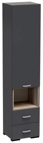 Dulap soldat Toscana Pako World Antracit 50x42x222.5 cm