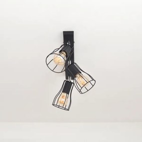 LED Spot TUBE II 3xE27/15W/230V negru