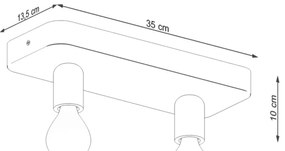 Spot Sollux SL.1157 TAVO 2xE27/15W/230V beton