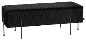 Bancă neagră cu tapițerie din catifea Toni - Støraa