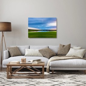 Tablou pe sticlă cu lunca (70x50 cm)