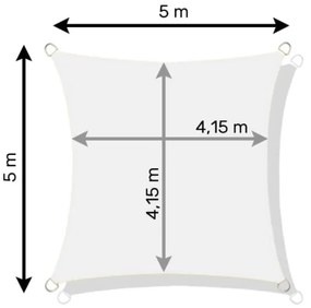 Parasolar de gradina 5x5m bej