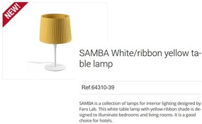 Veioza / Lampa de masa moderna design elegant SAMBA alb/galben 64310-39