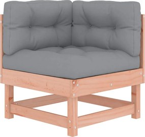 vidaXL Canapea colțar cu perne, lemn masiv douglas