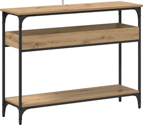 vidaXL Masă de consolă stejar artizanal 100 x 29 x 75 cm Lemn compozit