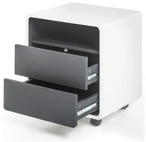 Corp mobil pentru birou TEO, alb/antracit