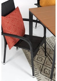 Scaun de grădină din ratan artificial negru Paris - Bonami Essentials